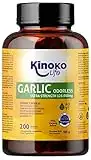 AGLIO 125.000 mg (500:1 estratto) 200 capsule Nessun reflusso | Inodore | Con olio oliva vergine | Rilascio prolungato | Alta concentrazione | Con 2500mcg Allicina | Senza glutine e soia | Non GMO