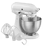 KitchenAid 5K45SSEWH robot da cucina classico, 10 velocità , 4.3 L, Bianco 36x37x23cm