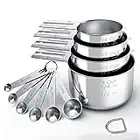 TILUCK Stainless Steel Measuring Cups & Spoons Set, Cups and Spoons,Kitchen Gadgets for Cooking & Baking