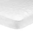 Gerber Fitted Crib Pad with Waterproof Barrier, White, 28" x 52" x 9"