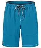 donhobo Men's Swimming Shorts,Mens Swim Short, Men Swim Trunks Board Shorts Beach Pants Waterproof Quick Dry Surfing Boardshorts(Peacock Blue,M)