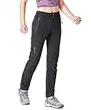 Gopune Women's Hiking Pants Outdoor Lightweight Quick Dry Water Resistant (Black,M)