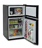 IceKing IK2023KE 48cm Freestanding 88L Undercounter Fridge Freezer - Black (2 Year Warranty)