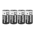 4X EEMB ER14250 Batería LS14250 3.6V Pila 1/2 AA 1200 mAh Batería de Litio Pila Litio Li-SOCl₂ Certificación UL un Solo Uso Batería No Recargable