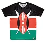 HOOPOE Camiseta Atletismo Kenia Hombre, Manga Corta, Running, Gimnasio #Maasai Talla L