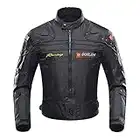 BORLENI Chaqueta de moto a prueba de viento motocicleta armadura de equipo de protección otoño invierno verano para hombre de toda estaciòn XL