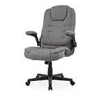 IntimaTe WM Heart Ergonomic Office Chair, Fabric Executive Desk Chair with Adjustable Seat and Armrests, High Back Computer Chair, Home Office Chair Synchro Tilt Mechanism, 360° Swivel Chair, Grey