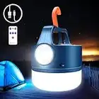 Laliled Linterna de Camping Linterna Recargable USB o Solar Lámpara de Mesa IP4 Impermeable 5 Modos 2400mAh LED Exterior Interior Emergencia Pesca Senderismo