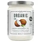 Eat Wholesome Organic Virgin Coconut Oil, Raw Cold-Pressed, 500 ml, Glass Jar in Box, for Cooking, Baking, Skincare & Hair