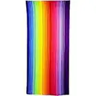 Uk Buy Zone Rainbow Microfibre Beach Bath Lightweight Stripe Towel Holiday Camping Gym