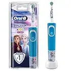 Oral-B Kids Frozen Elektrische Zahnbürste/Electric Toothbrush für Kinder ab 3 Jahren, 2 Putzmodi für Zahnpflege, extra weiche Borsten, 4 Sticker, blau (Design kann variieren)