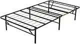 Amazon Basics Foldable Platform Bed Frame - Tool-Free Assembly - Under-Bed Storage - 90 x 190 cm, Black, 35.5 cm