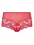 Ann Summers Sexy Lace Planet Lace Shorts Briefs for Women with Charm Detail - Lace Shorts Underwear - Full Coverage Knickers - Lace Trim - Red