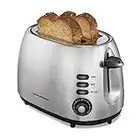 Hamilton Beach Toaster, Sure-Toast Technology, Shade Selector, Bagel Setting, Brushed Stainless Steel (22220), 2 Slice Extra-Wide Slot