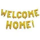 16 "Welcome Home Balloon Banner Style Balloons Foil Letter Balloon Anniversary Celebration Party Decorations, Gold