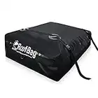 RoofBag Car Rooftop Cargo Carrier 17 Cubic, Waterproof Roof Bag Top Luggage Storage Carriers for Any Car with/Without Rack Cross Bar Including Anti-Slip Mat + 8 Strong Nylon Straps + Storage Bag