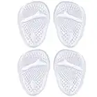 2Pairs Ball of Foot Cushions for High Heels, Women Metatarsal Pads Self Adhesive Gel Cushion Pads Reusable Forefoot Pads for Foot Pain Relief Reduce Forefoot Pressure