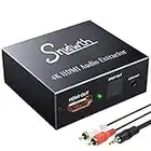 Snxiwth HDMI Audio Extractor 4K@30Hz Convertidor HDMI a HDMI + SPDIF óptico con 3.5mm Stereo HDMI Audio Extractor | HDMI a SPDIF Converter Splitter | para TV Blu-ray Player