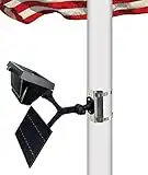 RAYSLIT Flag Pole Solar Light - 12 Brightest LED Flag Pole Light Solar Powered Fits 2-6" Diameter Flagpole Lights Outdoor Dusk to Dawn Solar Light for Flagpole 100% Coverage Solar Flag Pole Light