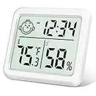 Flintronic Igrometro Termometro per Interni, Mini LCD Digitale Thermometer con Emoji, per Casa Monitor di Temperatura e Umidità per Ambienti, per Casa, Ufficio, Rettile, Asilo Nido