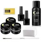 Coscelia 3 UV Unghie Gel Smalto in Gel per Unghie Nail Art Ricostruzione Top Base Coat Kit Manicure Completo