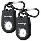 Fosmon Personal Alarm for Women (2-Pack), Self Defense Keychain Safety Sound Siren 125DB Loud with Strobe Light LED Flashlight Carabiner, SOS Emergency Security Alert Device for Kids Elderly and Men