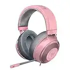 Razer Kraken Gaming Headset: Lightweight Aluminum Frame, Retractable Noise Isolating Microphone, For PC, PS4, PS5, Switch, Xbox One, Xbox Series X & S, Mobile, 3.5 mm Audio Jack, Quartz Pink