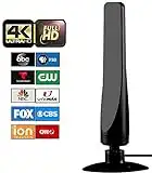 ANTIER Indoor Digital HDTV Antenna –with Powerful Amplifier and Signal Booster,HDTV for Smart & Older TVs