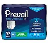 Prevail Proven | Large Pull-Up | Men's Incontinence Protective Underwear | Maximum Absorbency |18 Count (Pack of 4)