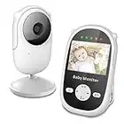 Babystar 2.4" Video Baby Monitor with Digital Color Camera, Wireless View Video, Two-Way Talk, Infrared Night Vision, 2 x Zoom and Lullabies Play, Feeding Alarm (SM25)
