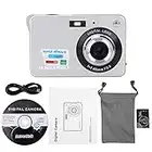 Enfants Appareil Photo numérique Cadeau Mini caméra vidéo Enfants Appareil Photo numérique pour Filles 3-10 1080P HD 2.0In écran caméra supporte la caméra pour 32 Go de Carte TF(Argent)