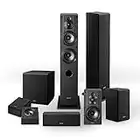 Sony CS-Series speakers bundle: SSCS3 Floor-Standing Speaker (2), SSCSE Dolby Atmos Enabled Speakers, SACS9 Subwoofer, SSCS8 Center Channel Speaker, and SSCS5 Bookshelf Speaker System