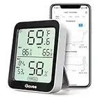 Govee Hygrometer Thermometer H5075, Bluetooth Indoor Room Temperature Monitor Greenhouse Thermometer with Remote App Control, Notification Alerts, 2 Years Data Storage Export,LCD