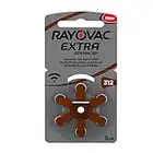 Rayovac Extra Advanced Hearing Aid Batteries, Size 312, Brown Tab, PR41, Pack of 60