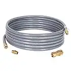 GGC 24 Feet 3/8 inch ID Natural Gas Grill Hose with Quick Connect Fittings Assembly for Low Pressure Appliance -3/8 Female Pipe Thread x 3/8 Male Flare Quick Disconnect