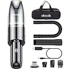 absob Cordless Vacuum Cleaner Mini Portable Handheld Car Seat Hoover 9000PA Powerful Suction Hand Vac Wet Dry Rechargeable Lightweight Home Office Keyboard Carpet Pet Dog Hair Cleaning USB Charging