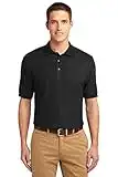 Port Authority K500 Silk Touch Polo - Black - Medium