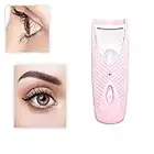 1Pcs Electric Eyelash,Curler1 Eyelashes Tools,Fast Heating Natural Curling Lash Styling Tools Heated Eyelash Curler for Women Pink,Eyelash Curler,Eyelash Curler Electric,Eyelash Curling