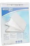 Westcott E-17002 00 – Porte-document en aluminium – Format A4 – Avec compartiment de rangement et planchette à pince – Ouverture vers le haut