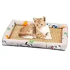 lencyotool Alfombrillas de refrigeración de bambú para Perros | Colchoneta Fresca de bambú para Dormir para Mascotas, jaulas para perreras,Almohadillas de enfriamiento Transpirables y Lavables Camas