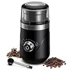 SHARDOR Coffee Grinder Electric with Adjustable Precision Setting, Removable Stainless Steel Cup, 25000rpm Powerful Grinder for Dried Spice, Pepper, Grain, Coffee Bean, Nuts