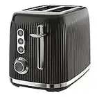 Breville Bold Black 2-Slice Toaster with High-Lift and Wide Slots | Black and Silver Chrome [VTR001]