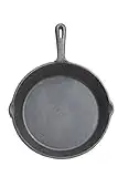 KitchenCraft Cast Iron Griddle Pan, Induction Safe, Oven, Grill and Barbecue Safe, Round Cast Iron Skillet, 24 cm (9.5''), Black