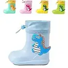 Stivali Bambino e Bambina Ragazzo e Ragazza in Eva Stivali da Pioggia Dinosauro Unisex Antiscivolo Impermeabili… Blu 22/23 EU Dimensione Etichetta 150