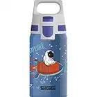 SIGG Shield One Kinder Trinkflasche (0.5 L), Edelstahl Kinderflasche mit auslaufsicherem Deckel, einhändig bedienbare Wasserflasche. Nachweis für kohlensäurehaltige Getränke