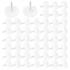 XAVSWRDE 50 PCS Patins à Clouer en Résine ABS 19mm Robuste Protege Pied de Chaise Durable Forme ronde Patin Glisseur à Clouer Anti-vibration pour Chaise Tableau Bureau Salon Chambre Etude - Blanc