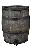 Wood Effect Barrel Water Butt, Water Butt Collector, UK Rain Barrel Beautiful Classic Vintage Style, 120L