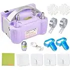 PartyWoo Balloon Pump, 220V-240V 600W Electric Balloon Pump, Balloon Pump Electric, Electric Balloon Inflator, Portable Balloon Inflator, Dual Nozzle Balloon Air Pump for Balloon Garland (Purple)