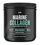 Marine Collagen Powder Supplement - Wild-Caught Canadian Marine Collagen - Unflavoured - Types 1 & 3 Collagen Peptides - Hydrolysed Deep Ocean Canadian Source. Non GMO, Gluten Free, Halal. 200g