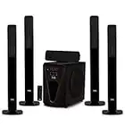 Acoustic Audio AAT5005 Bluetooth Tower 5.1 Home Theater Speaker System with 8" Powered Subwoofer